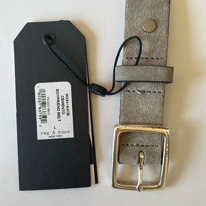 Rag and bone boyfriend belt in grey suede